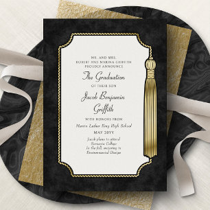 Formal Tassel Photo Foil Graduation Announcement