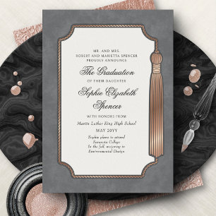 Formal Tassel Photo Foil Graduation Announcement