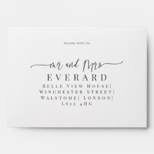 Formal Text Wedding Envelope for Classic range