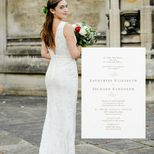 Formal Traditional Gold Text 2 Venue Wedding