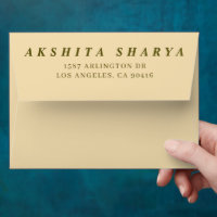 Formal Traditional Wedding A7 Envelope