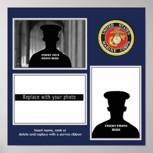 Formal USMC Photo Display Poster