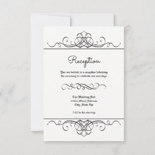 Formal Vintage Flourish - Reception Invitation