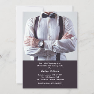 Formal Wear Men's Birthday Party Invitation