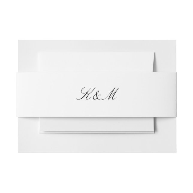 Formal Wedding Invitation Belly Band (Front Example)