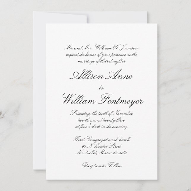 Formal Wedding Invitations (Front)