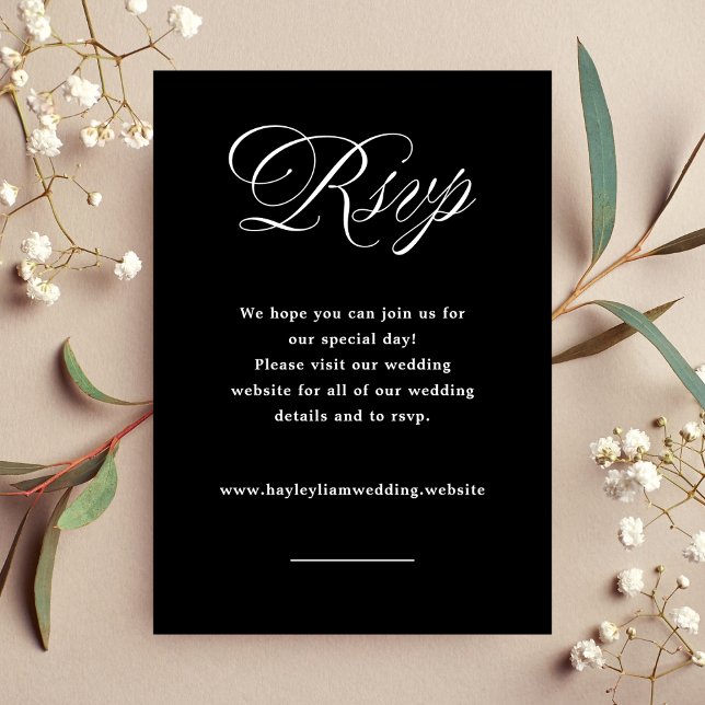 Formal Wedding Typography RSVP Card (Creator Uploaded)