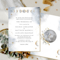 Formal White, Gold and Silver Celestial Wedding