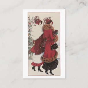 Formal Women Christmas Theme Business Card