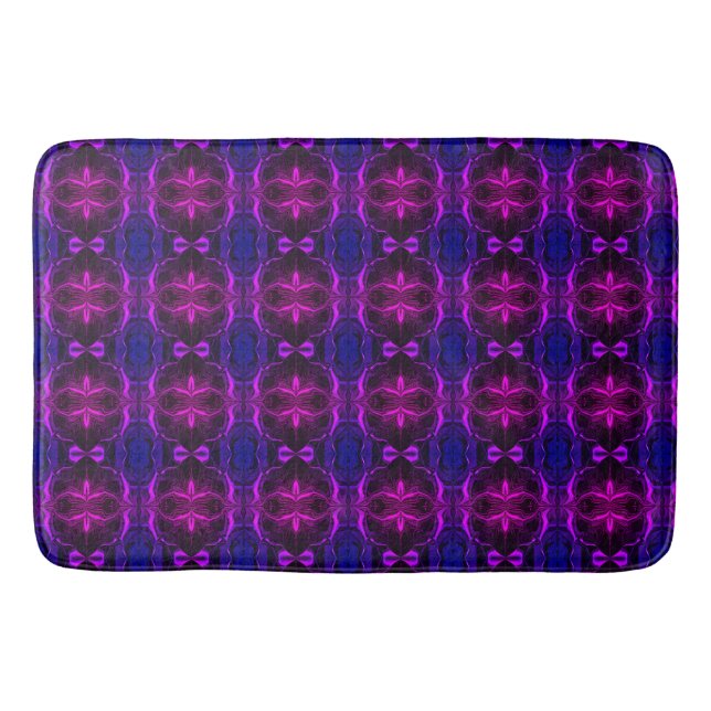 Formas, "traços rosa flutuam" em fundo azul? bath mat (Front)