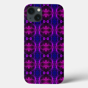 Formas, "traços rosa flutuam" em fundo azul?Formas iPhone 13 Case