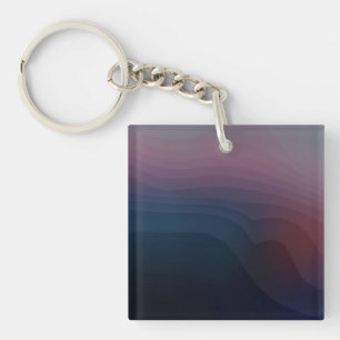 Formations 14b - Purple Abstract Art Key Ring