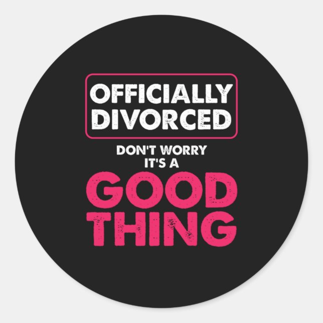 Former Couple Funny Marriage Sarcasm Sarcastic Gif Classic Round Sticker (Front)