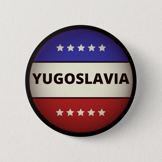 Former Yugoslavia  6 Cm Round Badge (Front)