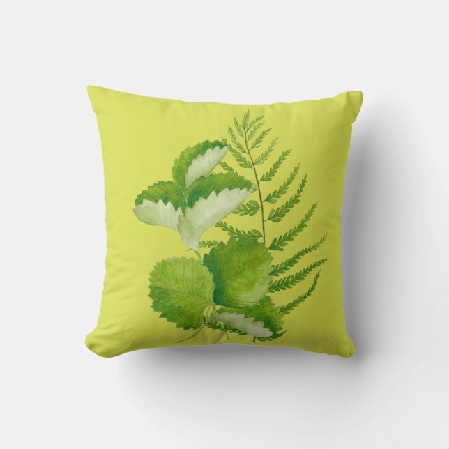 Forms in Green on a Pillow (Front)