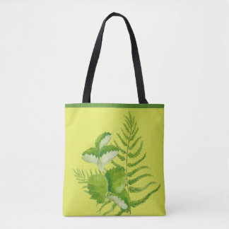 Forms in Green on a Tote Bag