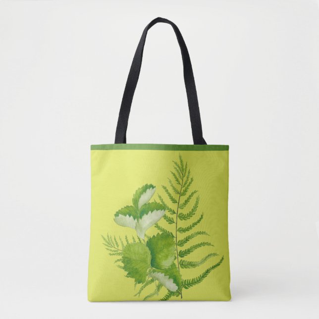 Forms in Green on a Tote Bag (Front)