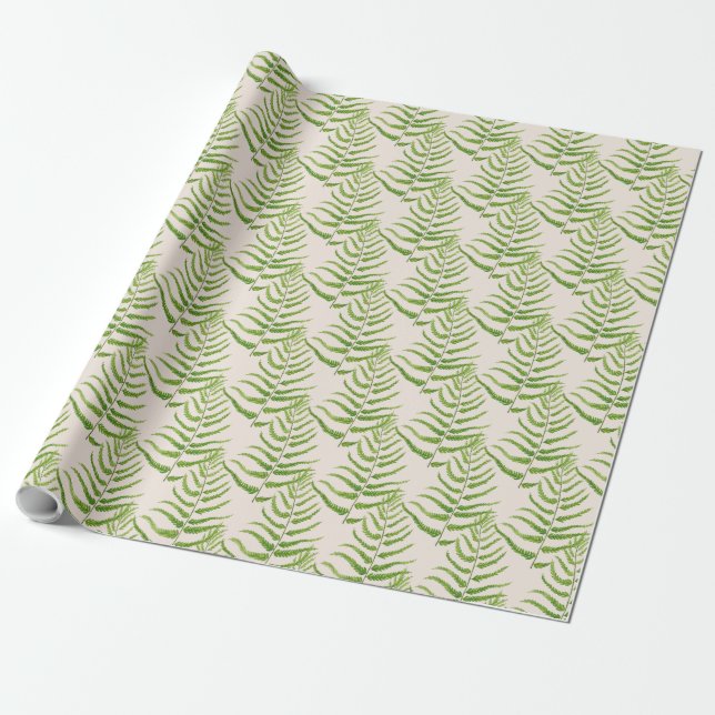 Forms in Green on Wrapping Paper (Unrolled)