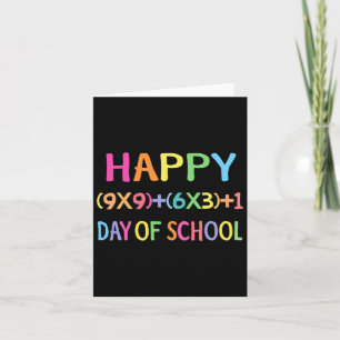 Formula 100 Days Of School Fun Math Teacher 100th Card