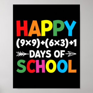 Formula 100 Days Of School Fun Math Teacher 100th  Poster