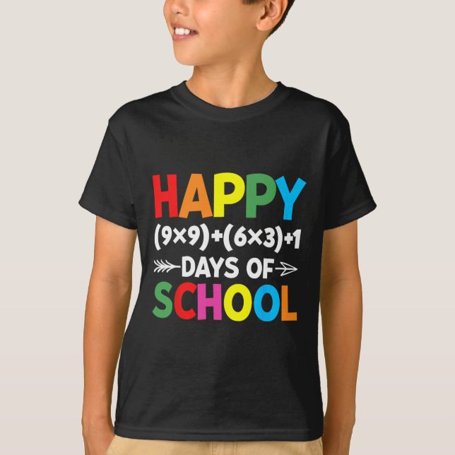 Formula 100 Days Of School Fun Math Teacher 100th  T-Shirt (Front)