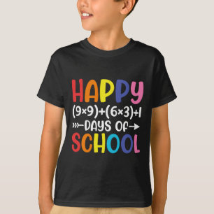 Formula 100 Days Of School Fun Math Teacher 100th  T-Shirt