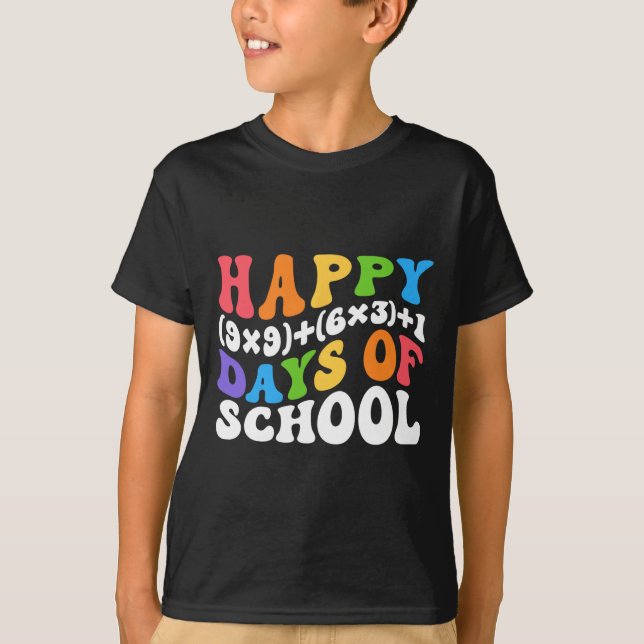 Formula 100 Days Of School Fun Math Teacher 100th  T-Shirt (Front)
