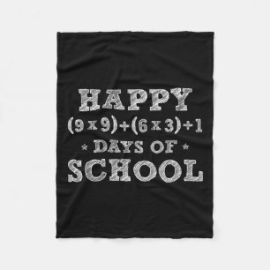 Formula 100 Days Of School Kid Boys Girls Teacher Fleece Blanket