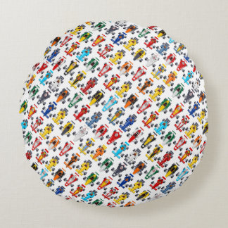 Formula 1 race cars round cushion