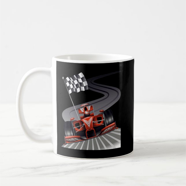 Formula Car for Racing fan Mechanic Sport Coffee Mug (Left)