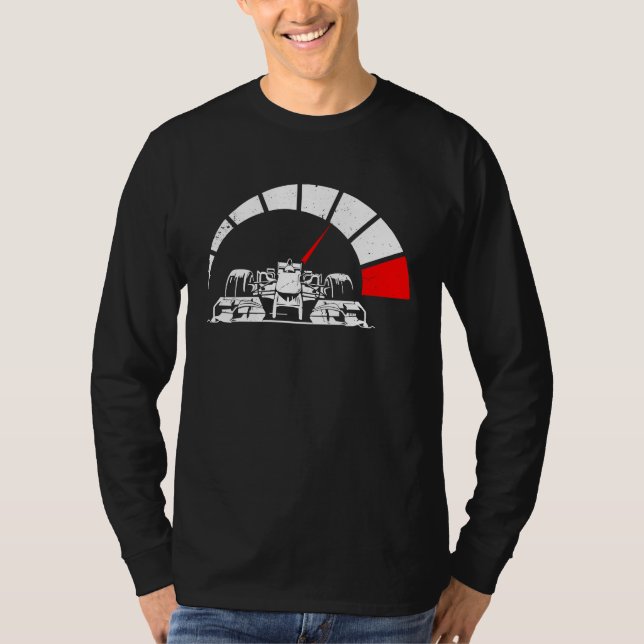 Formula Car  Speedometer Formula Racing Speed Car  T-Shirt (Front)