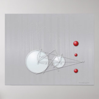 Formula, graph, math symbols 12 poster