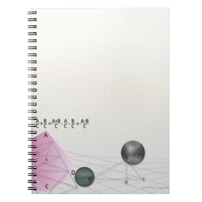 Formula, graph, math symbols 3 notebook (Front)