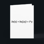 Formula Math Mathematical ln(z) = ln(|z|)   i*j Card<br><div class="desc">I love Math. A must for every math lover,  math student,  math teacher. A perfect match for nerds and geeks. Good for the young and the old.</div>