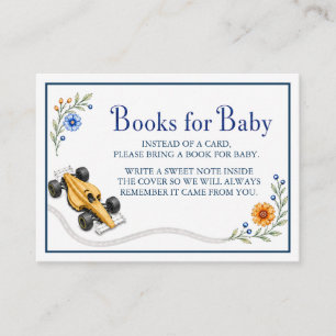 Formula One Racing Baby Shower Books Baby Card