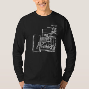 Formula Racecar Schematic Race Car Driver Formula T-Shirt