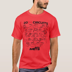 Formula Racing 2024 Circuits Race Car Formula retr T-Shirt