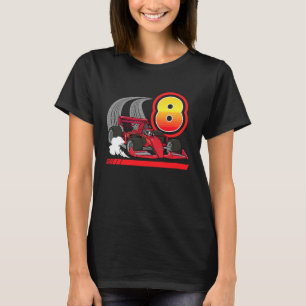 Formula Racing Car 8 Years Age 8 Birthday Racing B T-Shirt