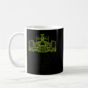 Formula Racing Car Blueprint Mechanical Engineer R Coffee Mug