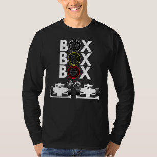 Formula Racing Car Box Box Box Radio Call To Pitbo T-Shirt