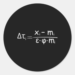 Formula Tariffs Penguins Protest Against Tariffs M Classic Round Sticker