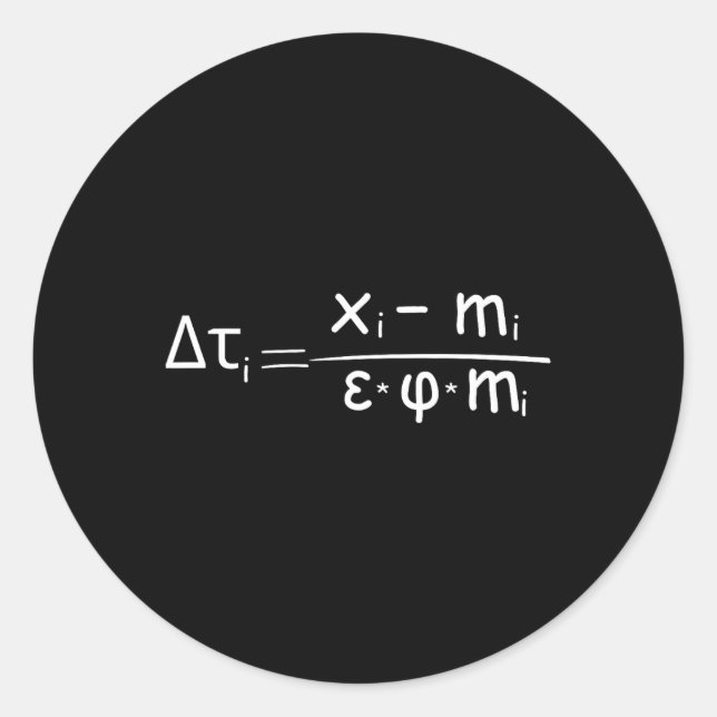 Formula Tariffs Penguins Protest Against Tariffs M Classic Round Sticker (Front)