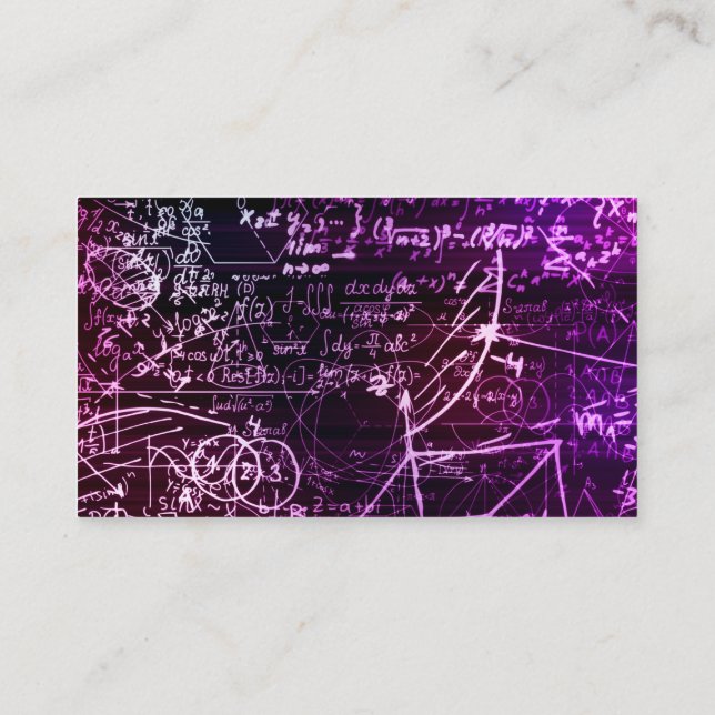Formulas in mathematical space enclosure card (Back)