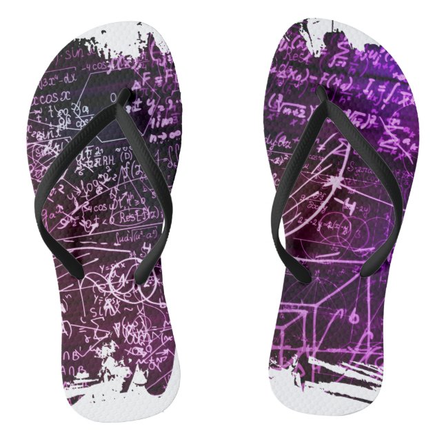 Formulas in mathematical space jandals (Footbed)