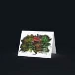 Formulas in mathematical space thank you card<br><div class="desc">Abstract blocks of mathematical formulas that are in the virtual space</div>