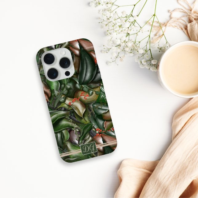 Forrest and Berries Monogrammed Phone Case (Creator Uploaded)