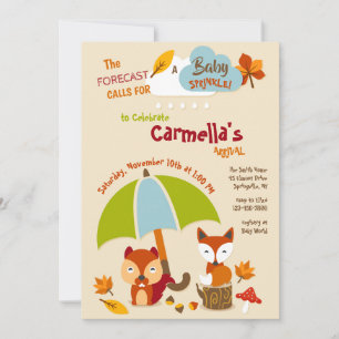 Forrest Animals Baby Shower Invitation