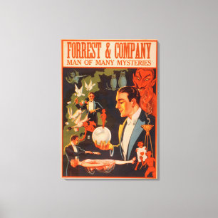 Forrest & Company Man of Many Mysteries Magic Canvas Print