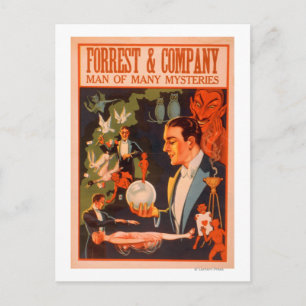Forrest & Company Man of Many Mysteries Magic Postcard