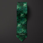 Forrest Green Botanical Monogram Tie<br><div class="desc">Elevate your wedding attire with our Forest Green Botanical Monogram Neck Tie. The deep forest green hue and botanical monogram design make it a versatile choice for weddings. Don't forget to coordinate with our matching socks for a polished look.</div>